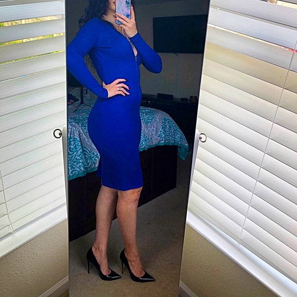 Charlotte Russe cobalt blue dress size S - Picture 2 of 11
